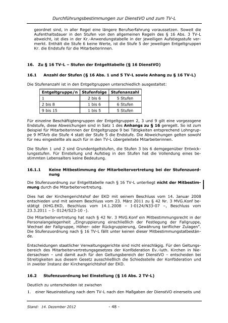 Durchführungsbestimmungen des LKA zur DVO und zum TV-L