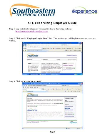 eRecruiting Account Log-In Instructions - Southeastern Technical ...