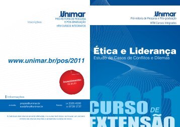 folder curso extensÃ£o - Ã©tica e lideranÃ§a.indd - Unimar