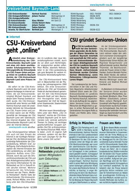 CSU-Kreisverband geht „online“