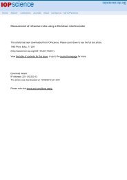 Measurement of refractive index using a Michelson interferometer