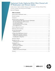 Deploying 8Gb/s Fibre Channel with HP BladeSystem and ... - Emulex
