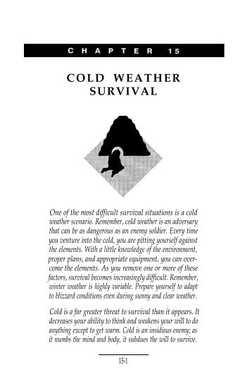 Chapter 15 - Cold Weather Survival - Equipped To Survive