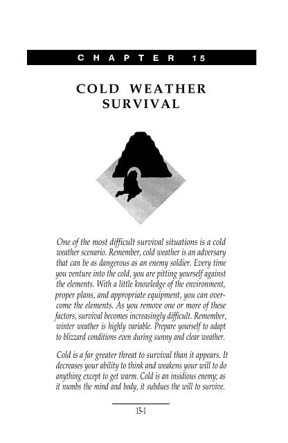 Chapter 15 - Cold Weather Survival - Equipped To Survive