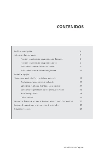 su socio comercial en soluciones de minerÃ­a y procesos - Manhattan ...