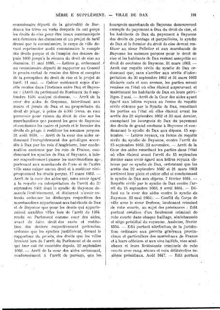 188 ARCHIVES DES LANDES d'Hendaye à l'Hôtel . Passés ià, Dax ...