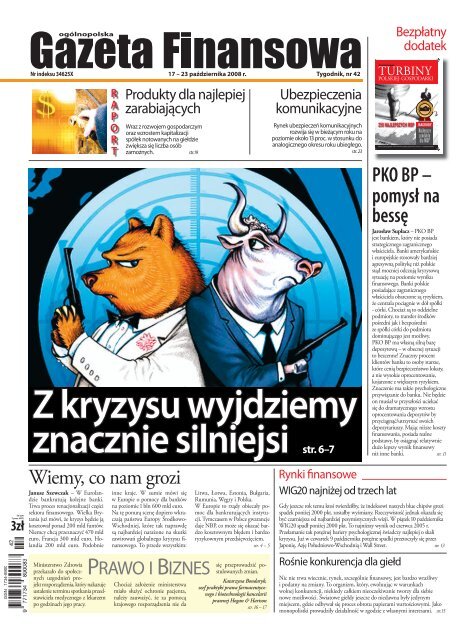 Gazeta Finansowa 17-23 paÅºdziernika 2008 - Poland Securities