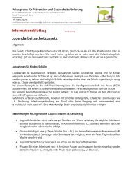 Informationsblatt 13 Jugendarbeitsschutzgesetz