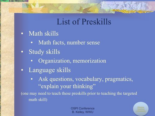 Framework for Math - Western Washington University