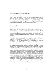 1 Chartularium Pilii medicinensis (1169-1207) a ... - Itinerari Medievali