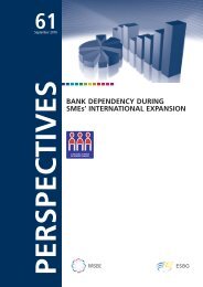 Bank dependency during SMEs' international expansion - ESBG