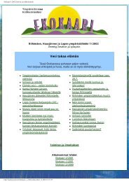 Ekokaari 1/2002 Etusivu ja sisÃ¤llysluettelo - RiihimÃ¤ki
