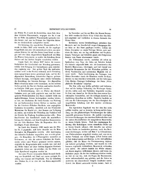 02. Zeitschrift fÃ¼r Bauwesen II. 1852, H. I/II= Sp. 1-68