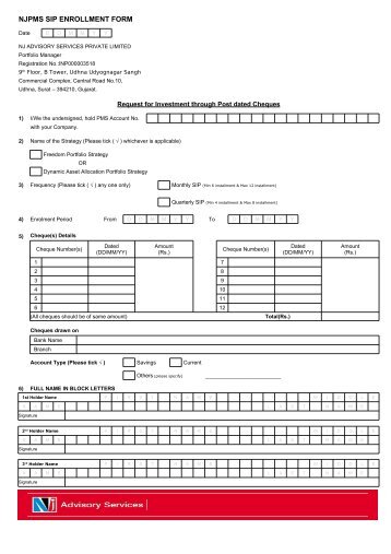 PMS SIP Mode Registration Form - NJ PMS