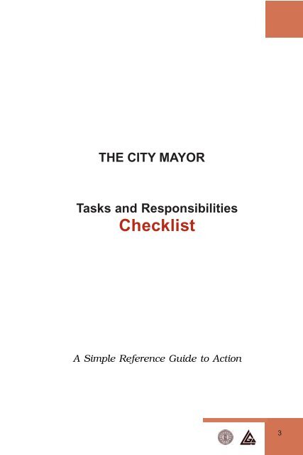 Tasks and Responsibilities Checklist A Simple ... - LGRC DILG 10