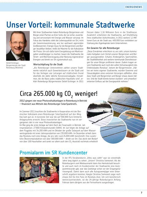 Ausgabe 01/201 - Stadtwerke Rotenburg