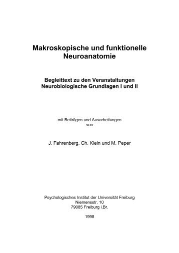 Makroskopische und funktionelle Neuroanatomie - Jochen ...