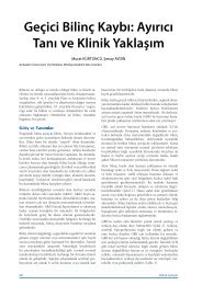 GeÃ§ici BilinÃ§ KaybÄ±: AyÄ±rÄ±cÄ± TanÄ± ve Klinik YaklaÅÄ±m - Klinik GeliÅim