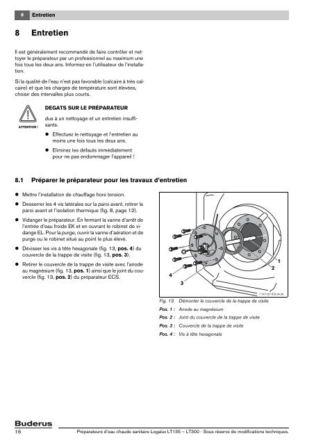 Notice de montage et d'entretien PrÃ©parateur d'eau chaude sanitaire ...