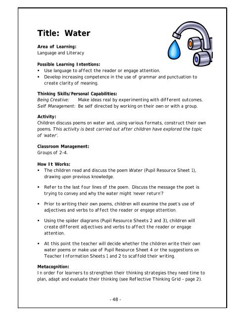 Thinking Skills and Personal Capabilities Activities for Primary 6