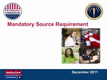 What is the Mandatory Source Requirement? - AbilityOne