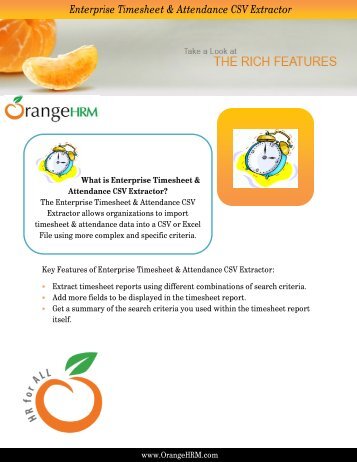 Enterprise Timesheet & Attendance CSV Extractor - OrangeHRM