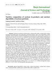 Nutritive composition of soybean by-products and nutrient ...