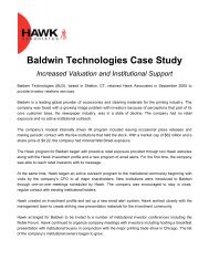Baldwin Technologies Case Study - Hawk Associates
