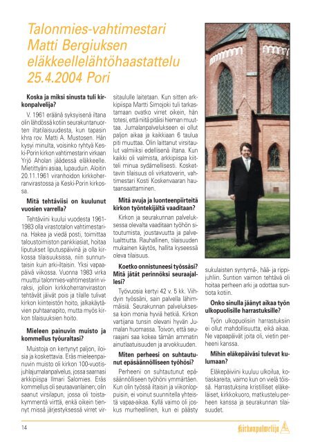 KP-LEHTI 2/2002 - Kirkonpalvelijat ry