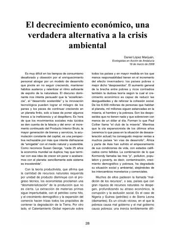 El decrecimiento económico, una verdadera alternativa a la crisis ...