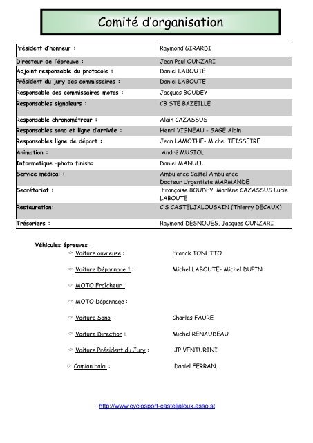 10° Tour cycliste des Coteaux et Landes de Gascogne (Épreuve à ...