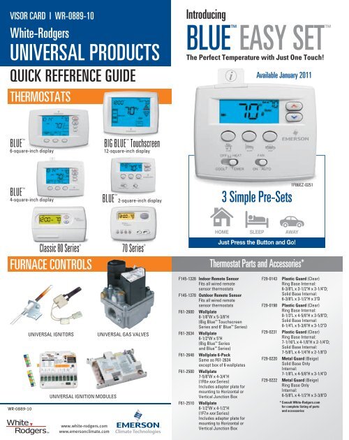 White-Rodgers UNIVERSAL PRODUCTS QUICK ... - API of NH