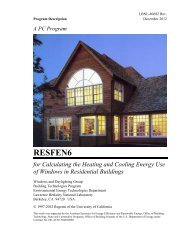 RESFEN 6.0 User's Manual - Windows and Daylighting Group