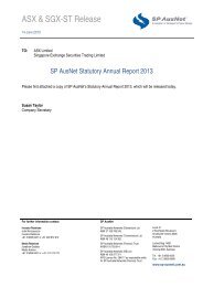 Statutory Annual Report 2013 - SP AusNet