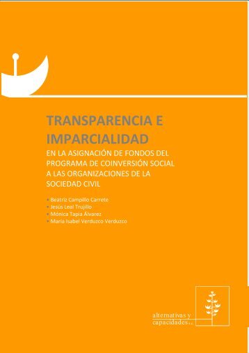 TRANSPARENCIA E IMPARCIALIDAD - Alternativas y Capacidades