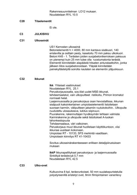 1 VILLE RAKENTAJA RAKENNUSSELOSTUS Kotilantie 123 ... - TTS