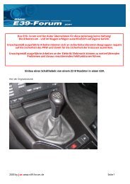 SchalthebelverkÃ¼rzung im BMW E39 - BMW E39-Forum