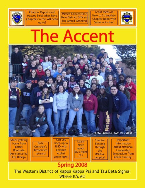 Spring 2008 - The Western District » Kappa Kappa Psi | Tau Beta ...