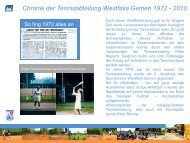 Chronik der Tennisabteilung Westfalia Gemen 1972 - 2010