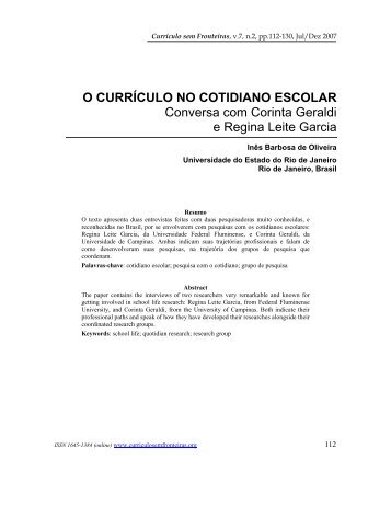 conversa com Corinta Geraldi e Regina Leite Garcia - CurrÃ­culo sem ...