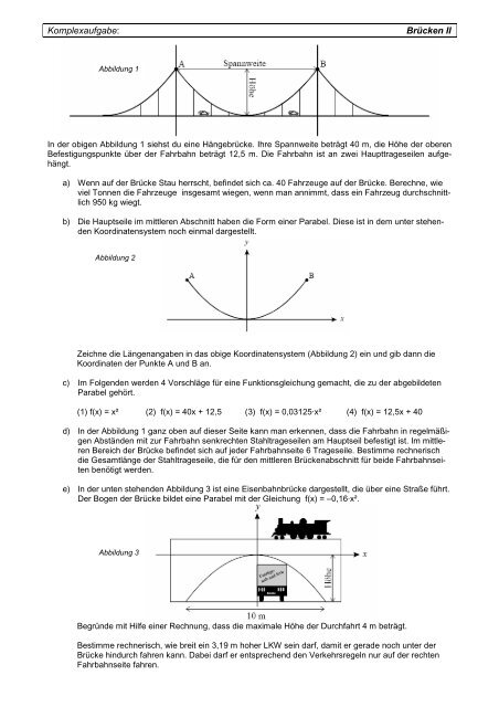 Komplexaufgabe: BrÃƒÂ¼cken II