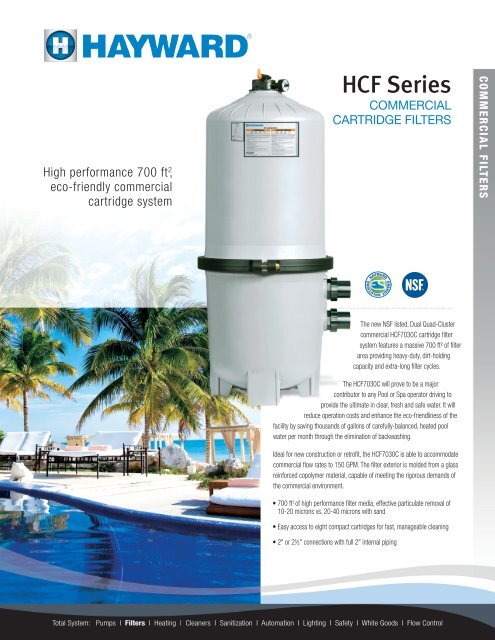 HCF Series Cartridge Filter Sell Sheet - Hayward® Commercial Pool