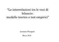 Presentazione Lorenzo Prosperi - Irpet