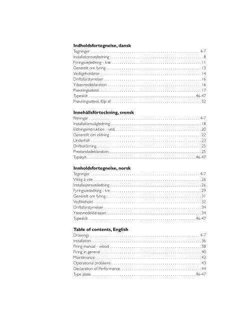 Brugsvejledning Bruksanvisning Bruksveiledning User's ... - Hwam