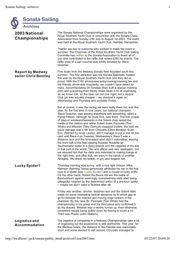 National Championships 2003 (pdf 60k) - Sonata Association