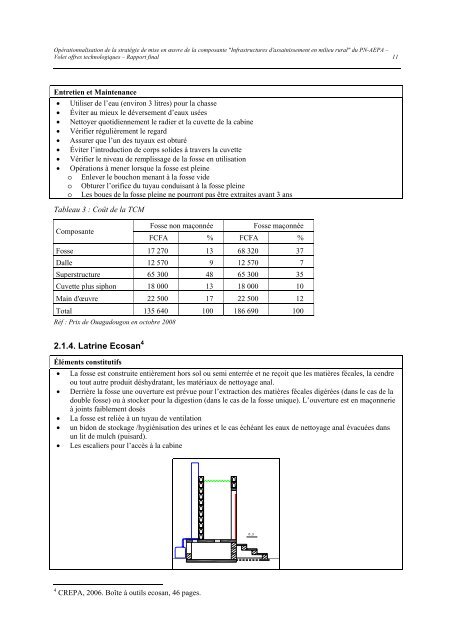 Volet 2 : Options technologiques - Portail du secteur de l'eau au ...