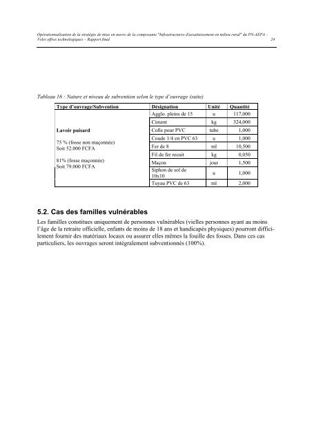 Volet 2 : Options technologiques - Portail du secteur de l'eau au ...