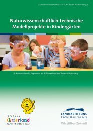 Naturwissenschaftlich-technische Modellprojekte in KindergÃ¤rten