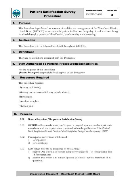 Patient Satisfaction Surveys