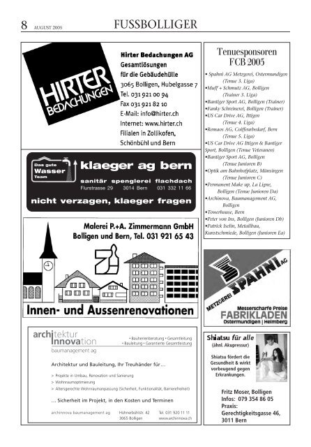 Ausgabe August 2005 - FC Bolligen